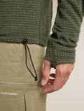 Men's Merino 400 RealFleece™ Grid Peaksland Long Sleeve Half Zip Dark Loden - 7