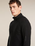 Men's Merino 400 RealFleece™ Grid Blackridge Pullover Hoodie Black - 8