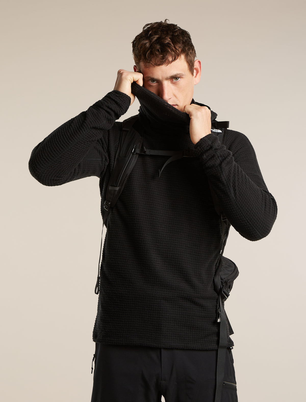 Men's Merino 400 RealFleece™ Grid Blackridge Pullover Hoodie Black - 9