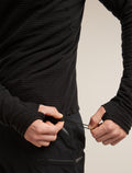 Men's Merino 400 RealFleece™ Grid Blackridge Pullover Hoodie Black - 10
