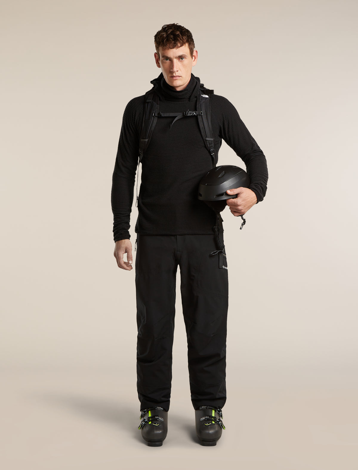 Men's Merino 400 RealFleece™ Grid Blackridge Pullover Hoodie Black - 4