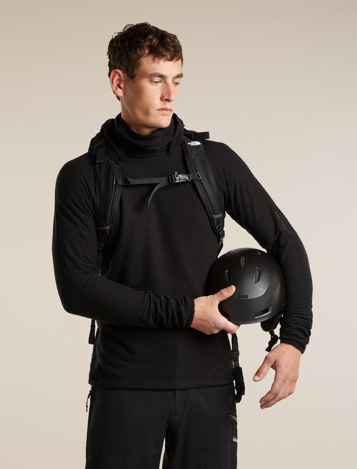 Men's Merino 400 RealFleece™ Grid Blackridge Pullover Hoodie Black - 5