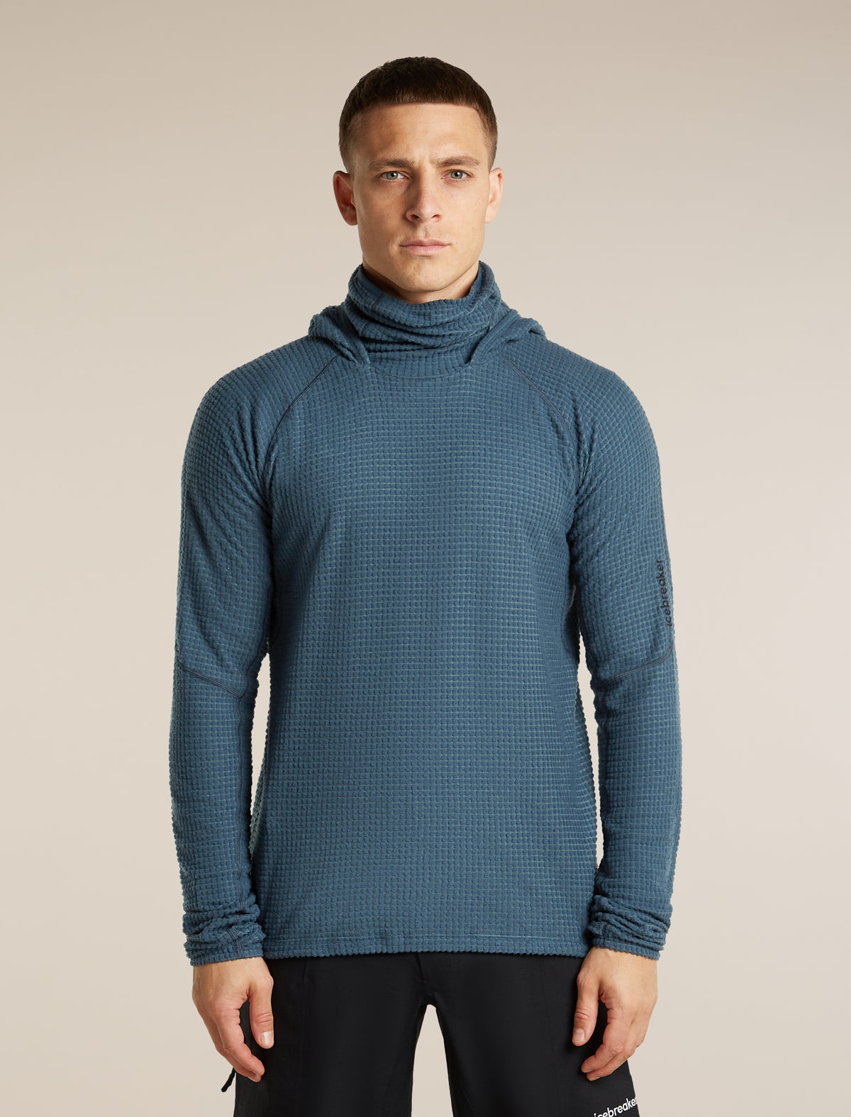 Men's Merino 400 RealFleece™ Grid Blackridge Pullover Hoodie Abyss - 1