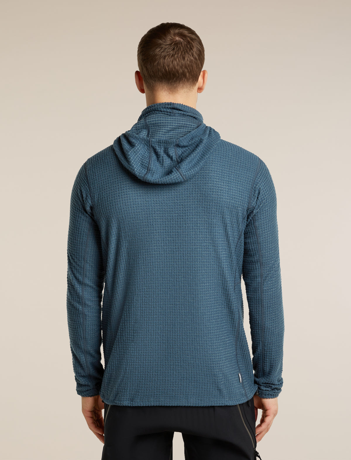 Men's Merino 400 RealFleece™ Grid Blackridge Pullover Hoodie Abyss - 2
