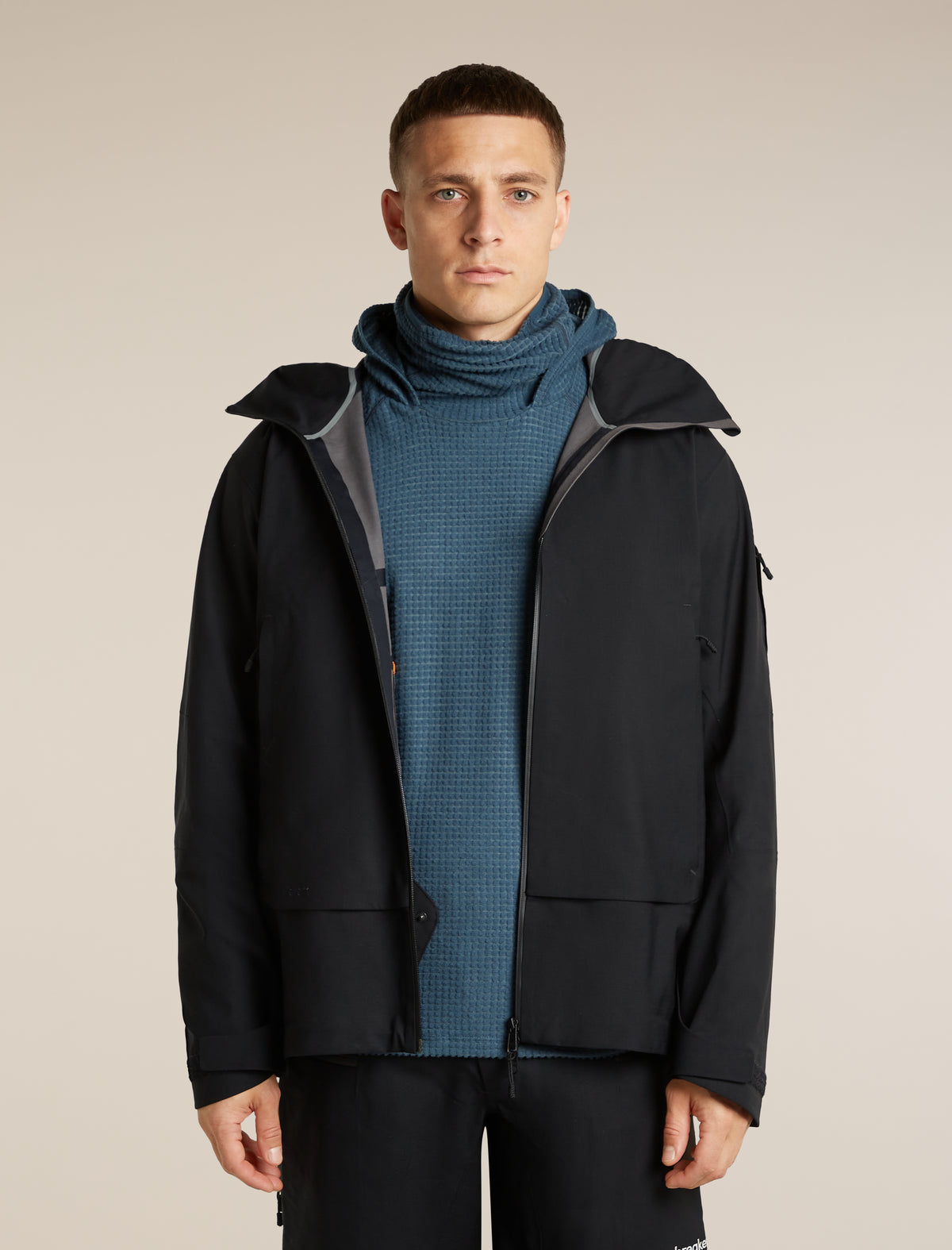 Men's Merino 400 RealFleece™ Grid Blackridge Pullover Hoodie Abyss - 5