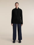 Women's Merino 400 RealFleece™ Grid Peaksland Long Sleeve Half Zip Black - 3