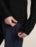 Women's Merino 400 RealFleece™ Grid Peaksland Long Sleeve Half Zip Black - 7