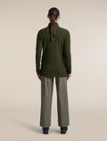 Women's Merino 400 RealFleece™ Grid Peaksland Long Sleeve Half Zip Dark Loden - 10