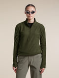 Women's Merino 400 RealFleece™ Grid Peaksland Long Sleeve Half Zip Dark Loden - 5