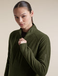 Women's Merino 400 RealFleece™ Grid Peaksland Long Sleeve Half Zip Dark Loden - 6