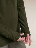 Women's Merino 400 RealFleece™ Grid Peaksland Long Sleeve Half Zip Dark Loden - 9