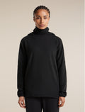 Women's Merino 400 RealFleece™ Grid Blackridge Pullover Hoodie Black - 1