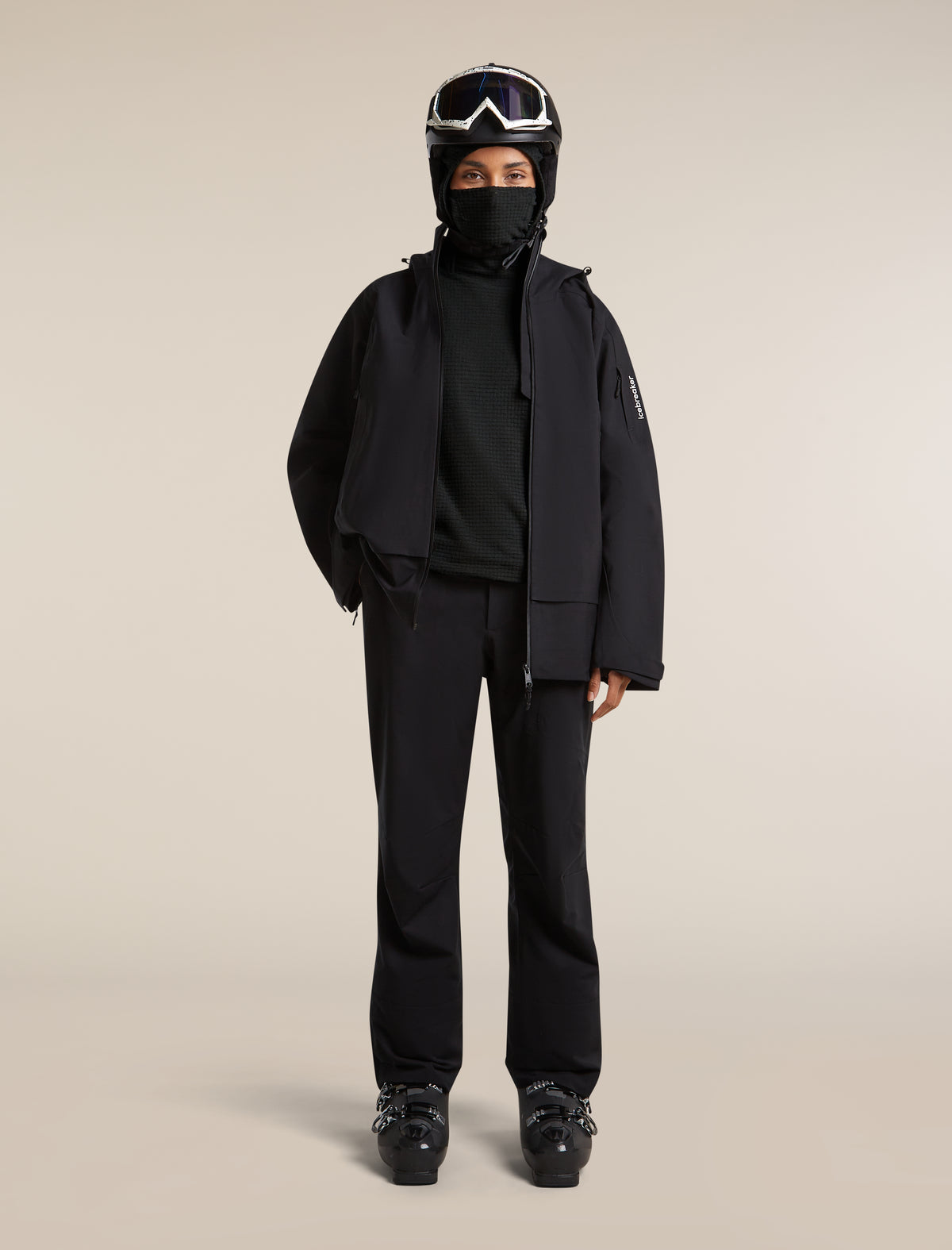 Women's Merino 400 RealFleece™ Grid Blackridge Pullover Hoodie Black - 4