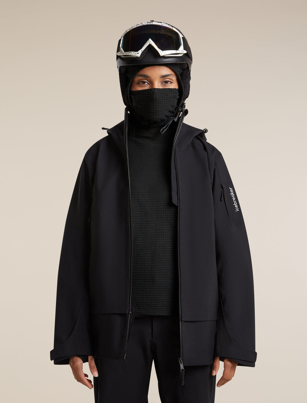 Women's Merino 400 RealFleece™ Grid Blackridge Pullover Hoodie Black - 5