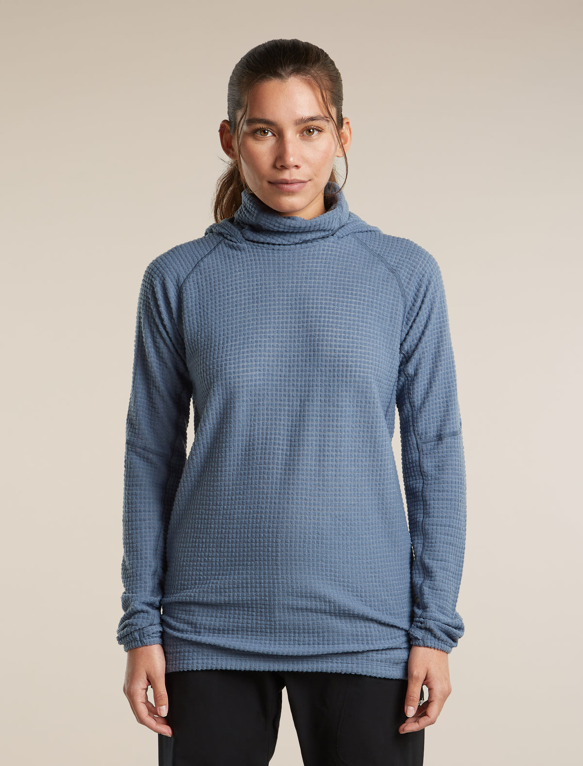 Women's Merino 400 RealFleece™ Grid Blackridge Pullover Hoodie Dawn - 1