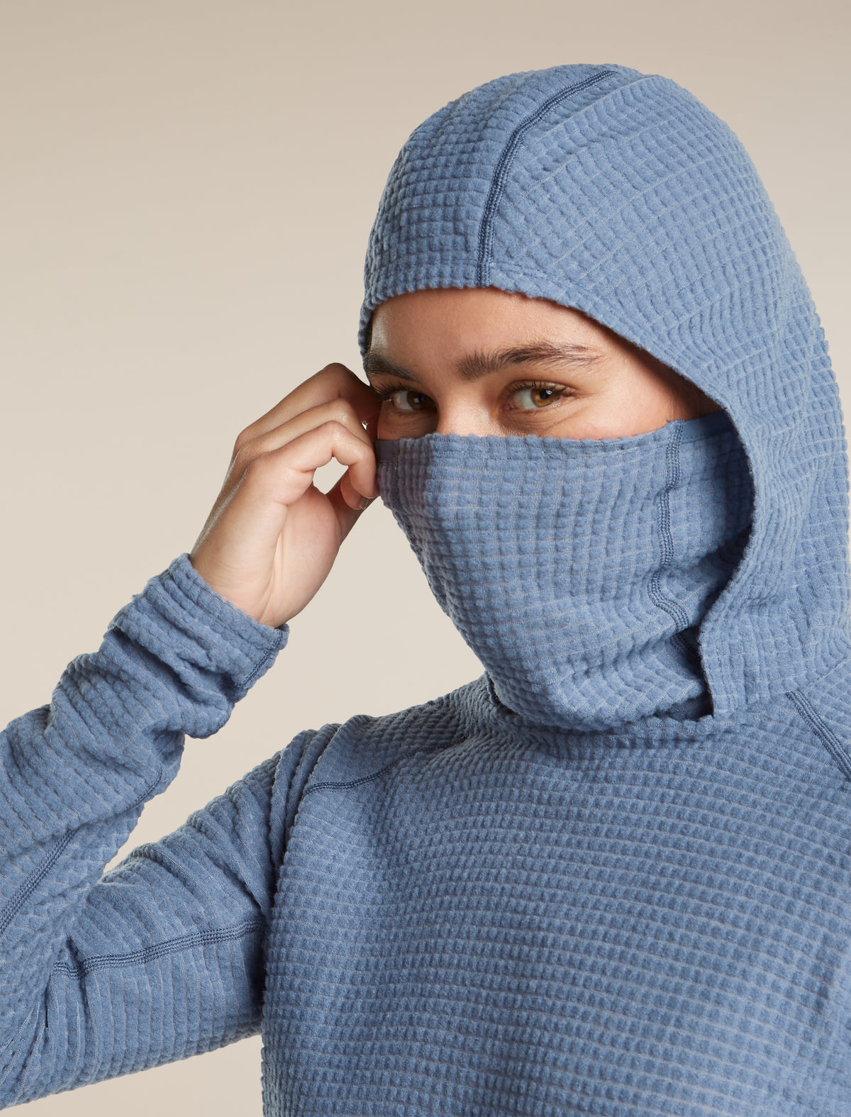 Women's Merino 400 RealFleece™ Grid Blackridge Pullover Hoodie Dawn - 7