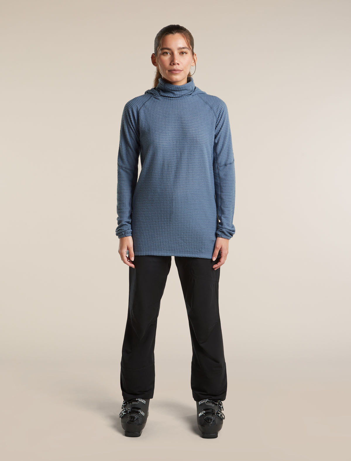 Women's Merino 400 RealFleece™ Grid Blackridge Pullover Hoodie Dawn - 3