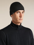 Unisex Merino 260 Oasis Vertex Reversible Beanie Chillwave Black/Obsidian - 7