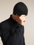 Unisex Merino 260 Oasis Vertex Reversible Beanie Chillwave Black/Obsidian - 8