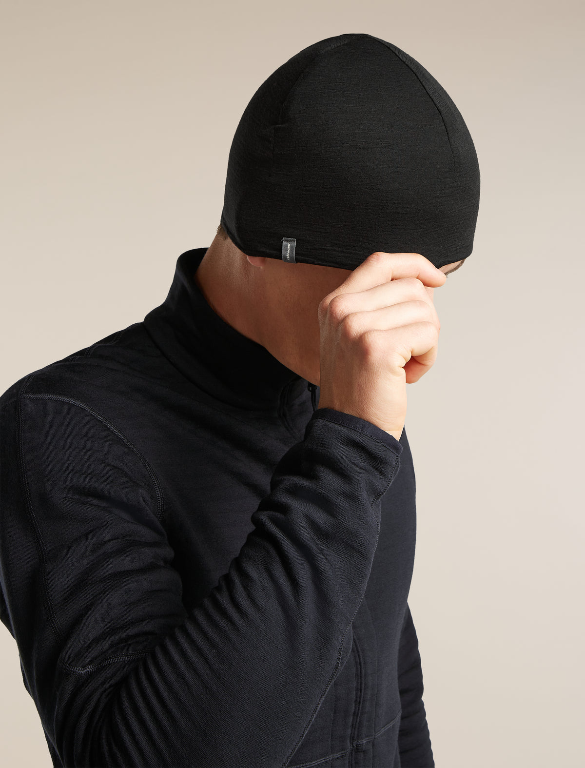 Unisex Merino 260 Oasis Vertex Reversible Beanie Chillwave Black/Obsidian - 8