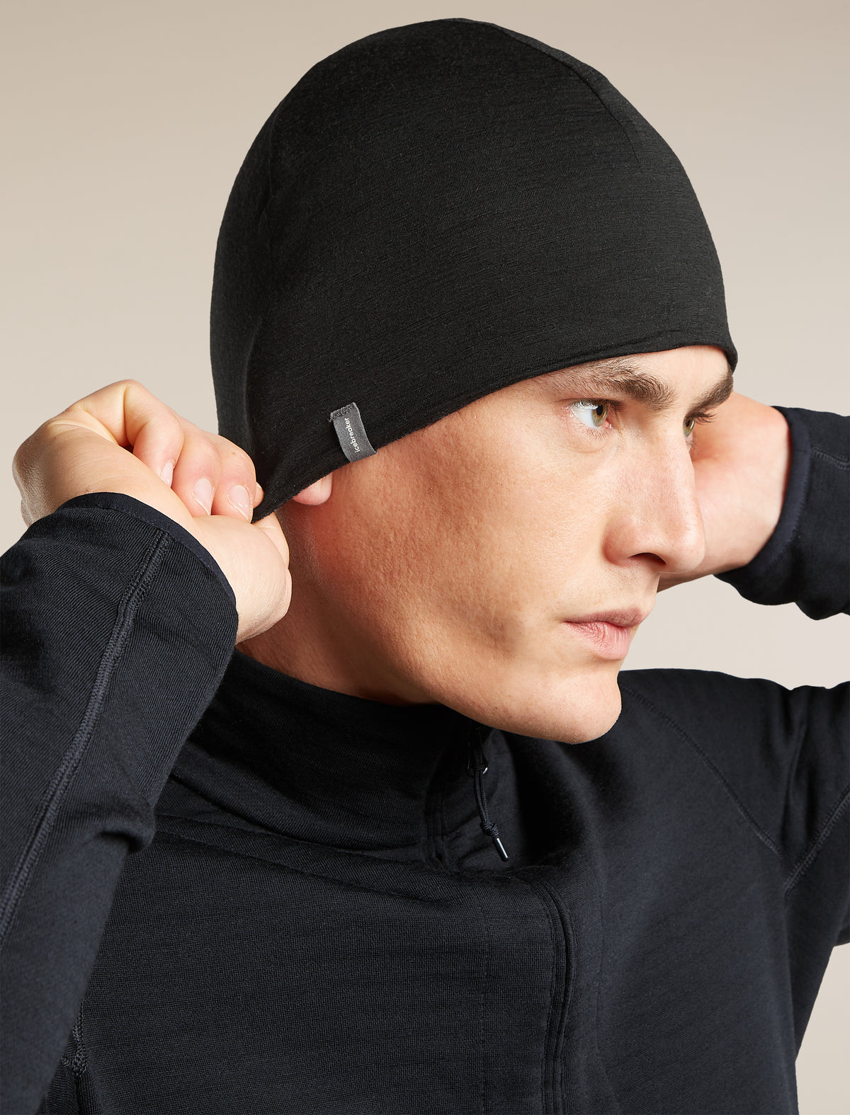 Unisex Merino 260 Oasis Vertex Reversible Beanie Chillwave Black/Obsidian - 9