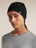 Unisex Merino 260 Oasis Vertex Reversible Beanie Chillwave Black/Obsidian - 14