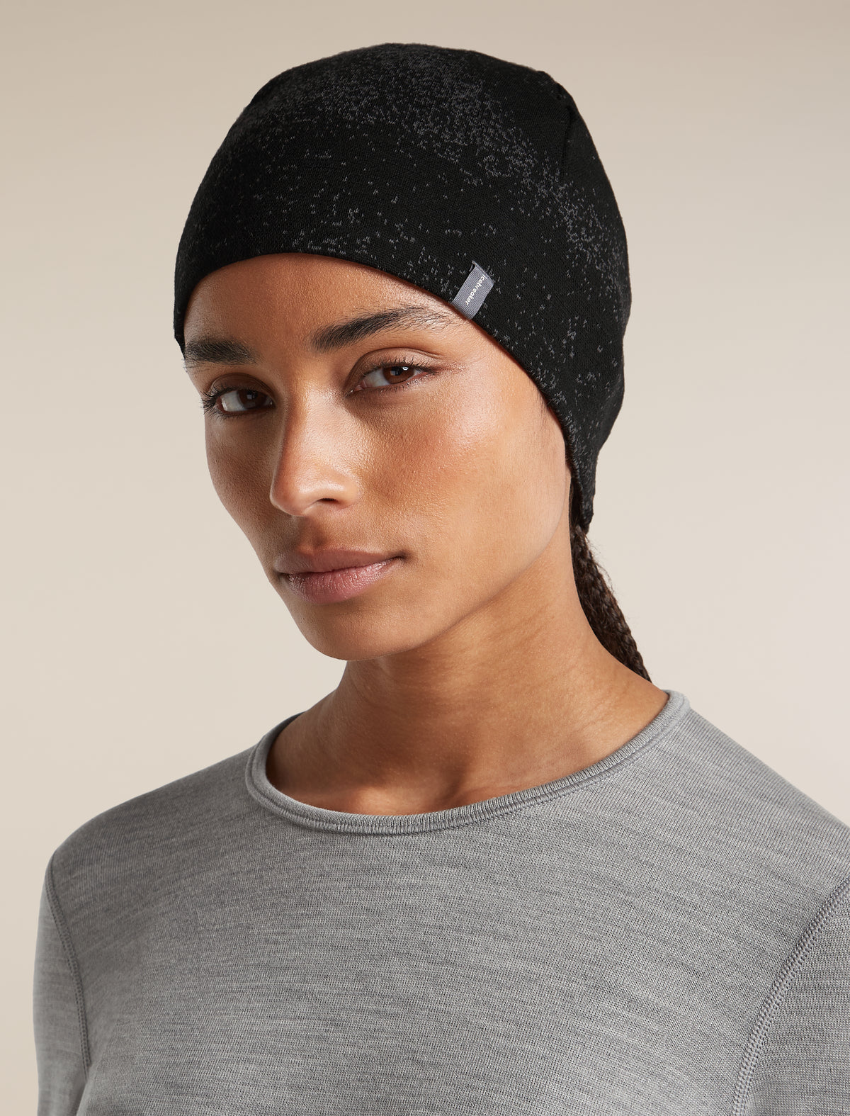 Unisex Merino 260 Oasis Vertex Reversible Beanie Chillwave Black/Obsidian - 14