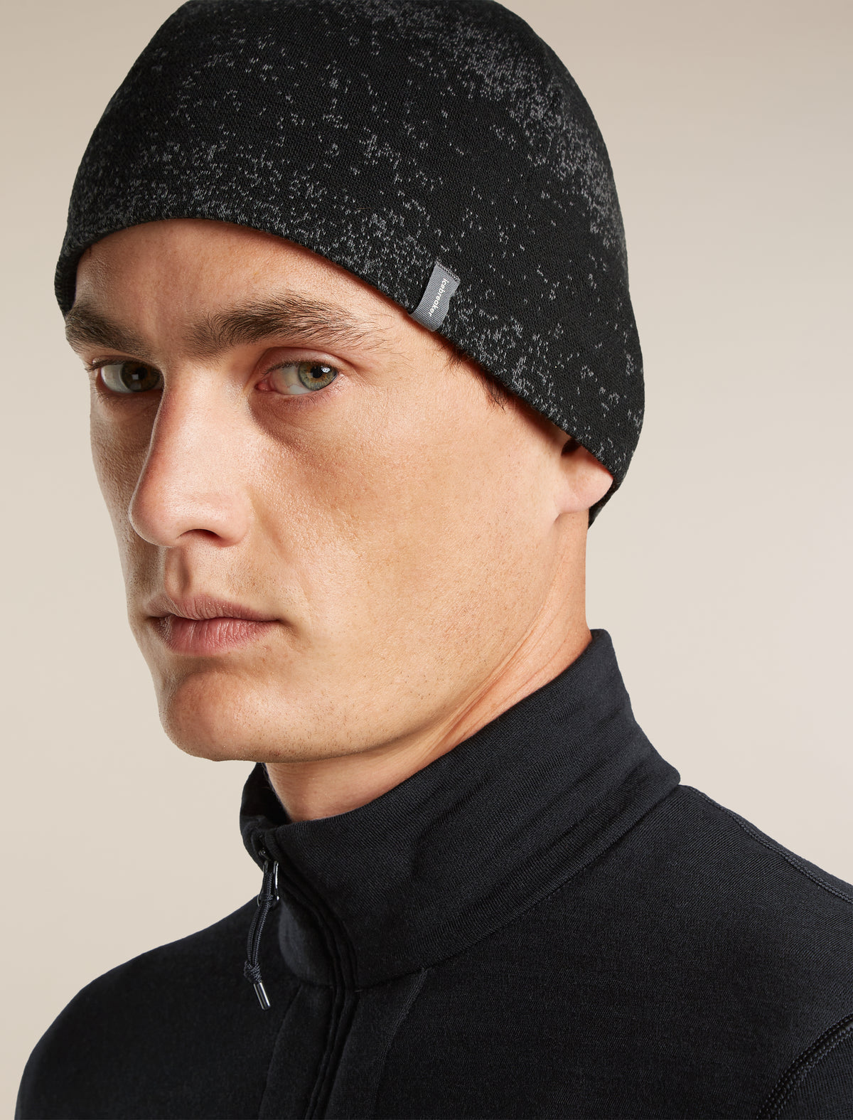Unisex Merino 260 Oasis Vertex Reversible Beanie Chillwave Black/Obsidian - 15