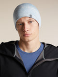 Unisex Merino 260 Oasis Vertex Reversible Beanie Chillwave Snow/Zinc Blue - 1