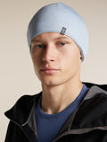 Unisex Merino 260 Oasis Vertex Reversible Beanie Chillwave Snow/Zinc Blue - 9