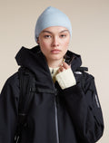 Unisex Merino 260 Oasis Vertex Reversible Beanie Chillwave Snow/Zinc Blue - 12