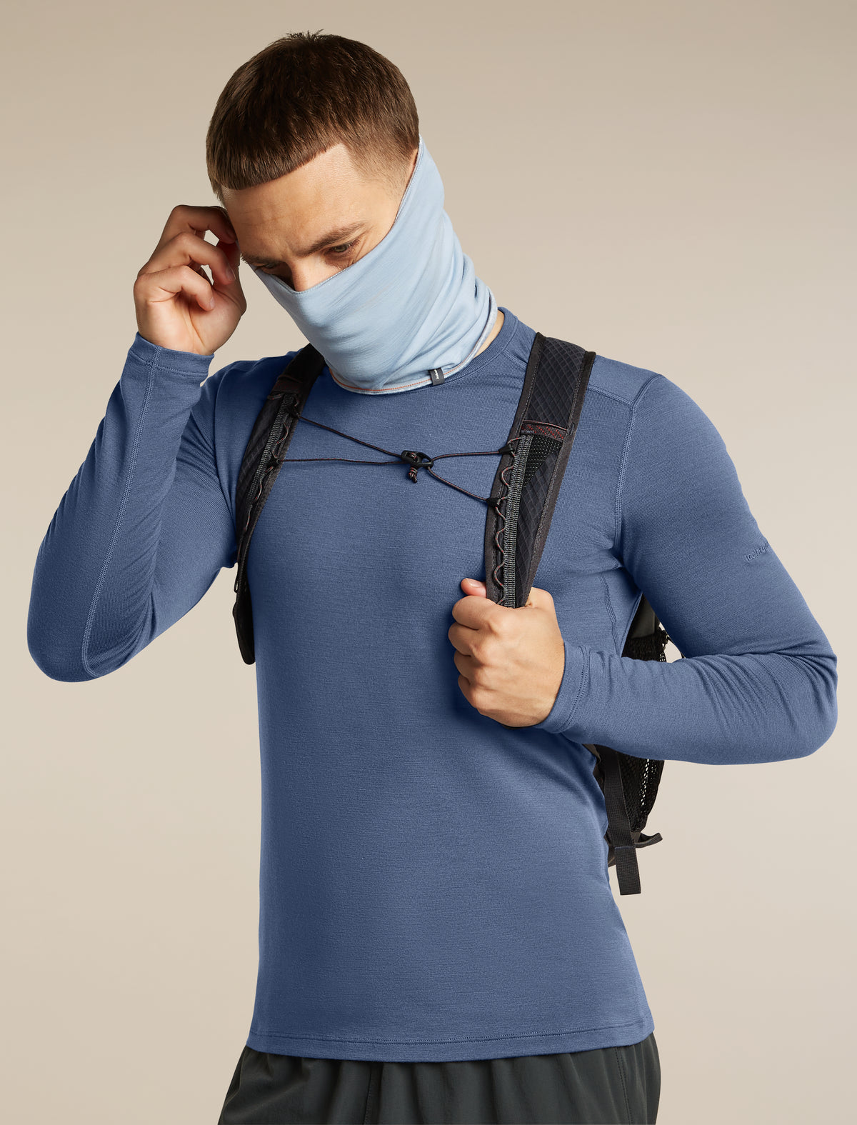 Unisex Merino 260 Oasis Vertex Reversible Chute Chillwave Snow/Zinc Blue - 6