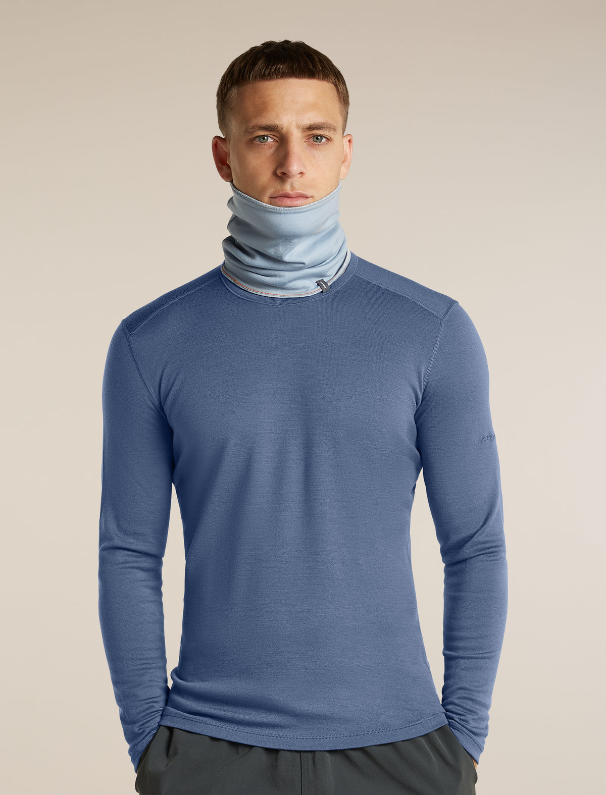 Unisex Merino 260 Oasis Vertex Reversible Chute Chillwave Snow/Zinc Blue - 8