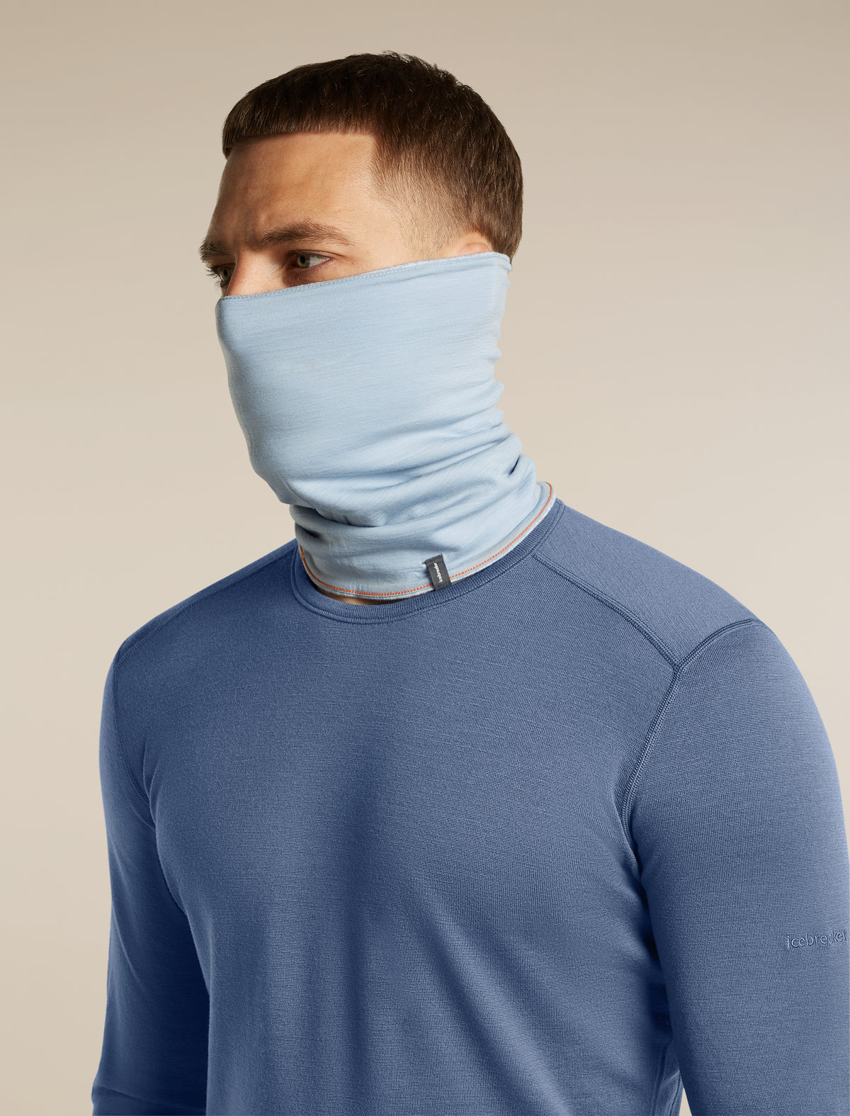 Unisex Merino 260 Oasis Vertex Reversible Chute Chillwave Snow/Zinc Blue - 10