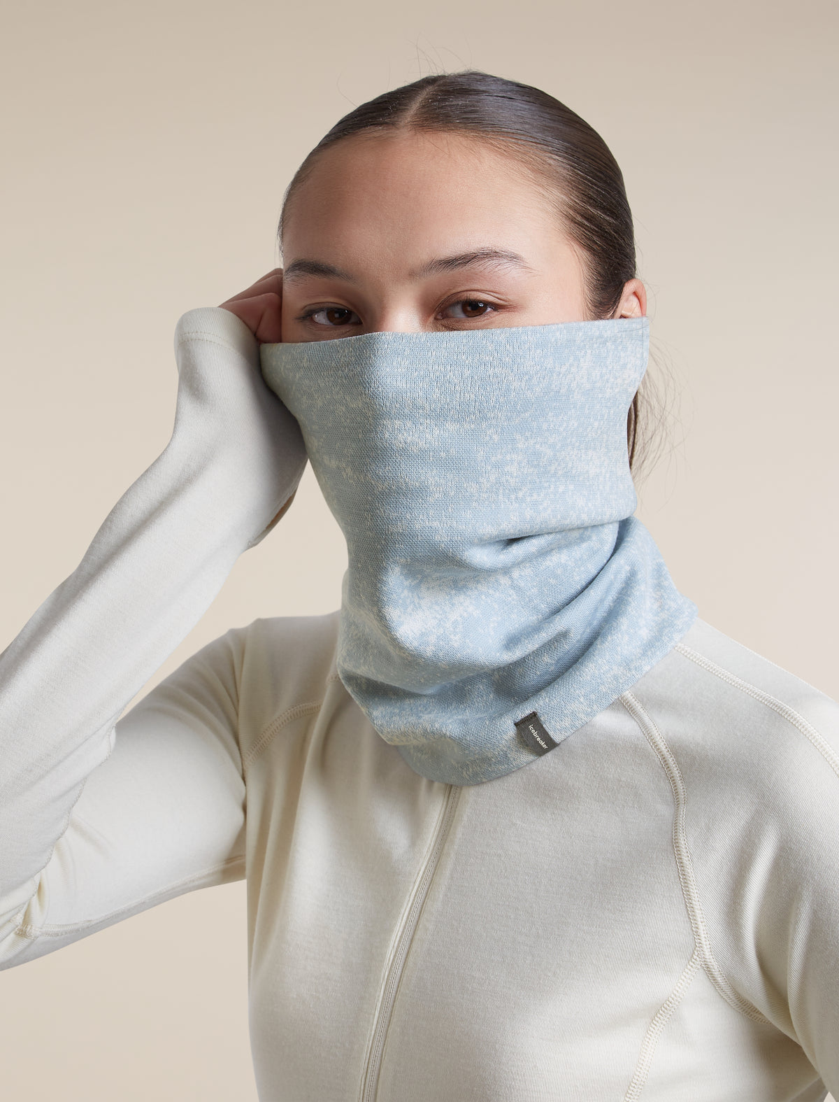 Unisex Merino 260 Oasis Vertex Reversible Chute Chillwave Snow/Zinc Blue - 11