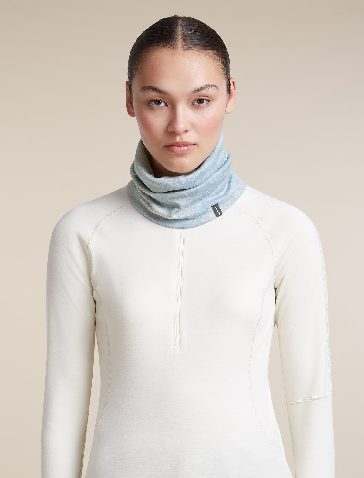 Unisex Merino 260 Oasis Vertex Reversible Chute Chillwave Snow/Zinc Blue - 2