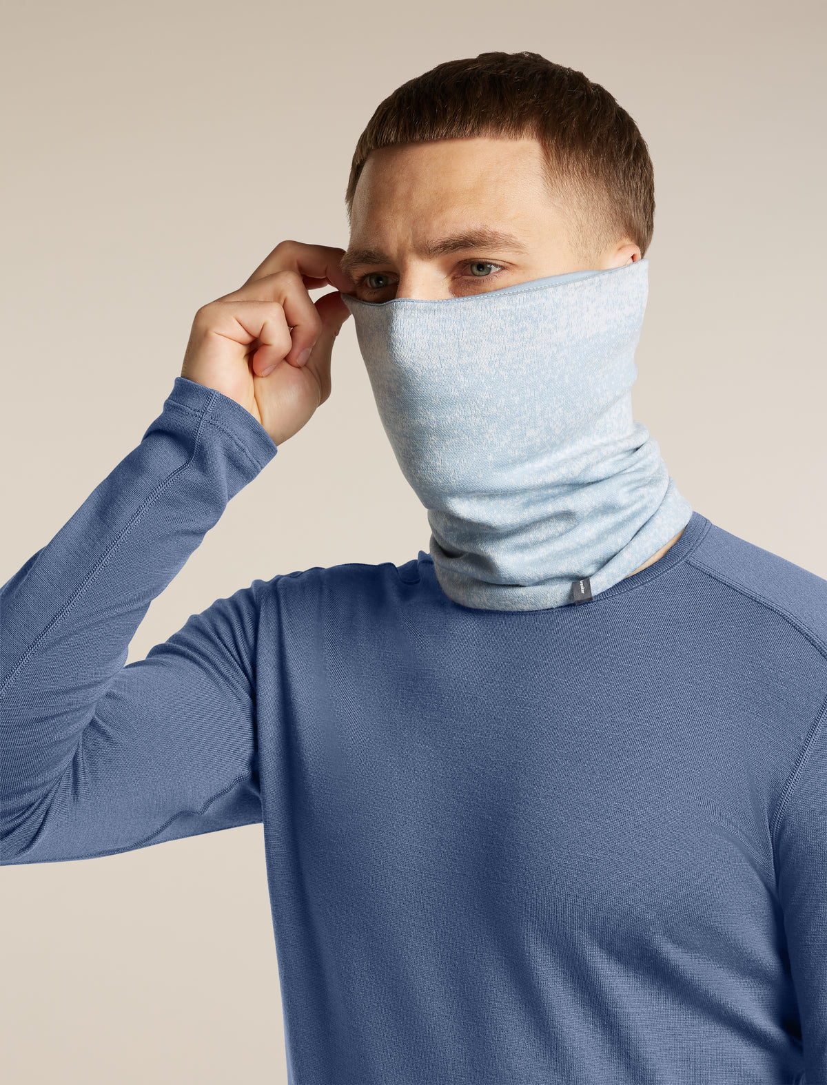 Unisex Merino 260 Oasis Vertex Reversible Chute Chillwave Snow/Zinc Blue - 12