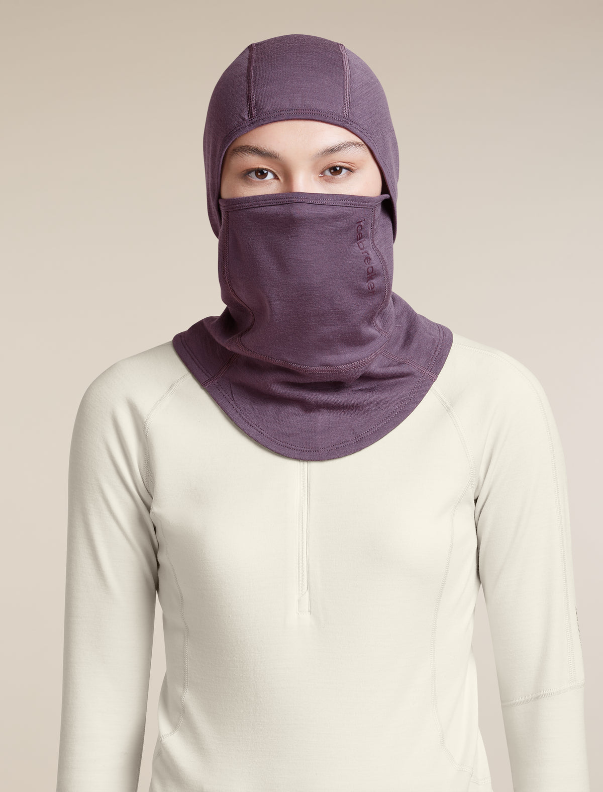 Unisex Merino 360 RealFleece™ Elemental Balaclava Grey Plum - 2
