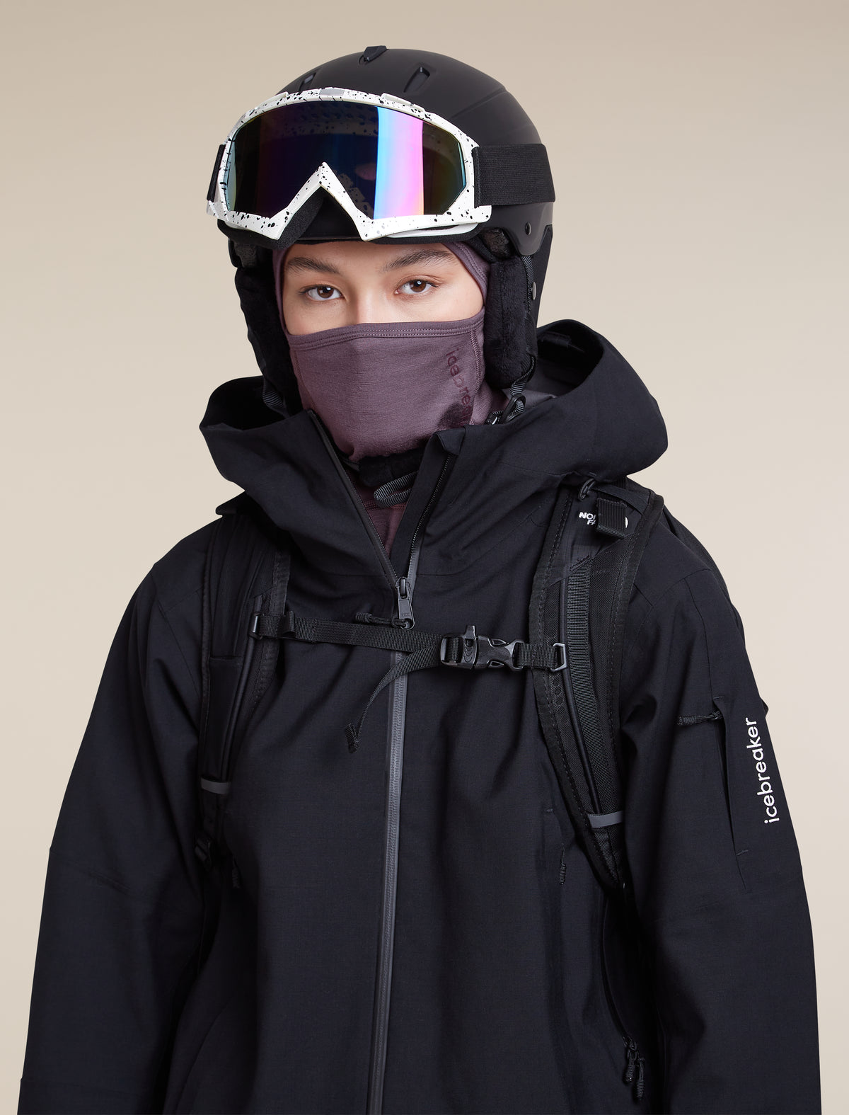 Unisex Merino 360 RealFleece™ Elemental Balaclava Grey Plum - 5