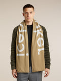 Unisex Merino icebreaker Scarf Ecru Heather/Cumin - 3