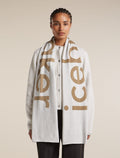 Unisex Merino icebreaker Scarf Ecru Heather/Cumin - 4