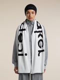 Unisex Merino icebreaker Scarf Black/Ecru Heather - 5