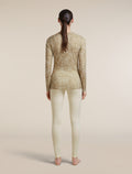 Women's Merino 200 Oasis Long Sleeve Thermal Crewe Moss Bloom AOP Cumin/Undyed/AOP - 7