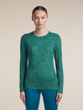 Women's Merino 200 Oasis Long Sleeve Thermal Crewe Moss Bloom AOP Fresh/Tidal Teal/AOP - 1