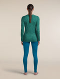 Women's Merino 200 Oasis Long Sleeve Thermal Crewe Moss Bloom AOP Fresh/Tidal Teal/AOP - 7