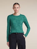 Women's Merino 200 Oasis Long Sleeve Thermal Crewe Moss Bloom AOP Fresh/Tidal Teal/AOP - 5