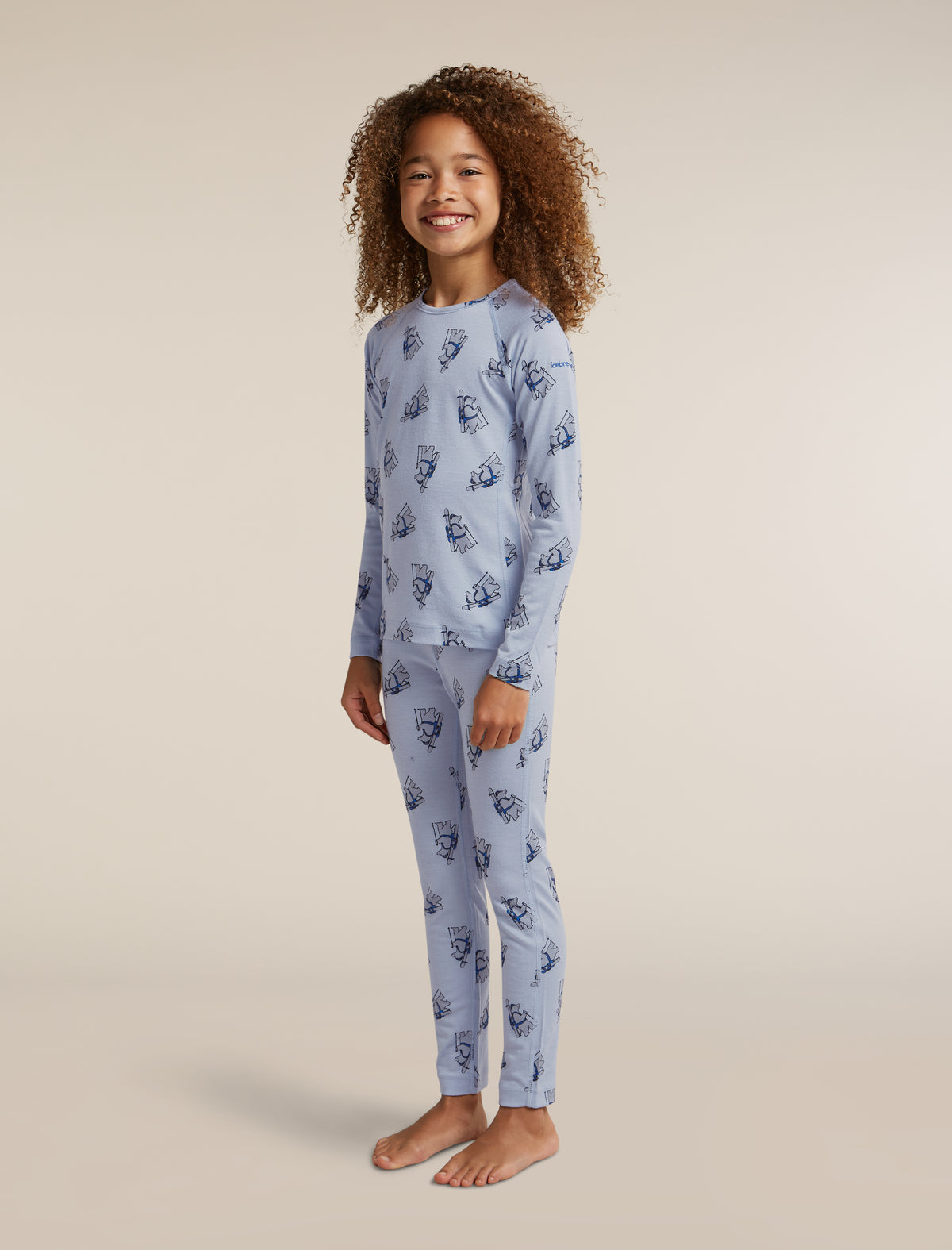 Legging 200 Oasis Bear Tour AOP en mérinos pour enfants  - 9