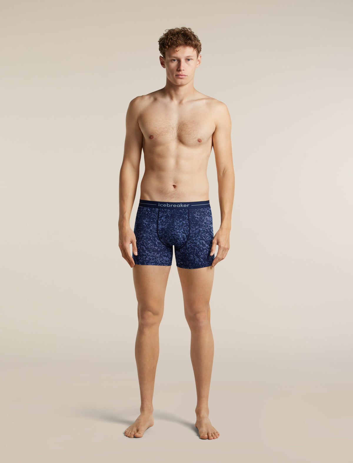 Men's Merino 150 Anatomica Boxers Moss Bloom Midnight Navy - 3