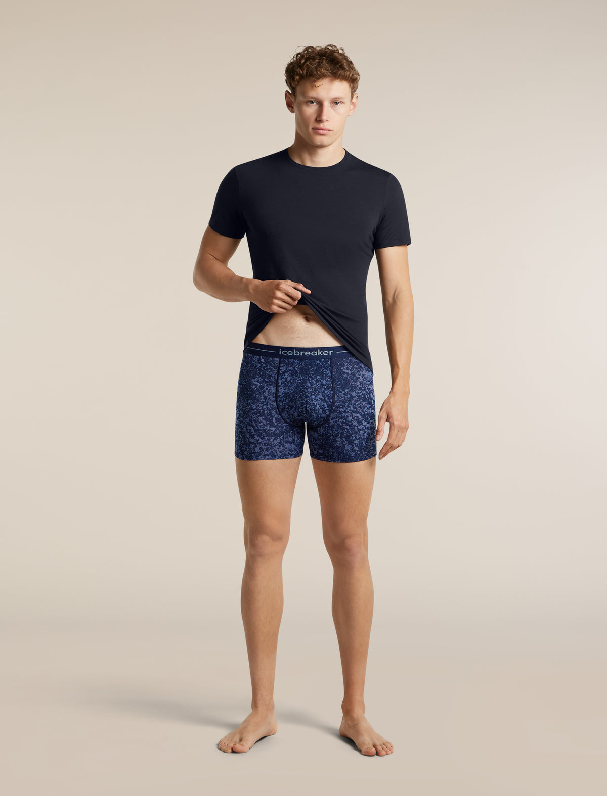 Men's Merino 150 Anatomica Boxers Moss Bloom Midnight Navy - 6