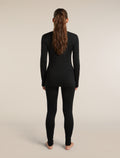 Women's Merino 260 Oasis Long Sleeve V Neck Black - 2
